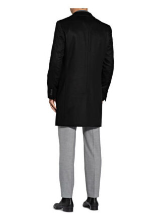 Boss Nye Wollmantel Herren, Schwarz