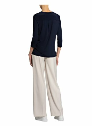 Brax Blusenshirt Clarissa Im Materialmix Mit 3/4-Arm blau