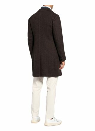 Brioni Cashmere-Mantel Plume grau