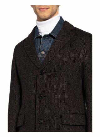 Brioni Cashmere-Mantel Plume grau