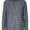 Brioni Leinenhemd Regular Fit blau