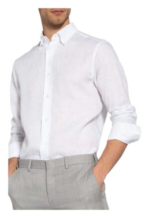 Brioni Leinenhemd Scayol Comfort Fit weiss