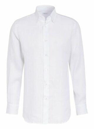 Brioni Leinenhemd Scayol Comfort Fit weiss