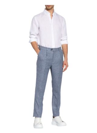 Brunello Cucinelli Anzughose Slim Fit Mit Leinen blau