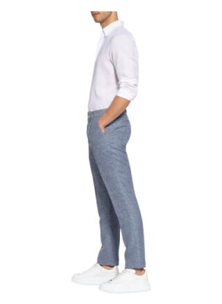 Brunello Cucinelli Anzughose Slim Fit Mit Leinen blau