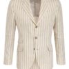 Brunello Cucinelli Anzugsakko Extra Slim Fit Aus Leinen weiss