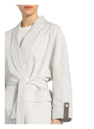 Brunello Cucinelli Blazer Mit Leinen weiss
