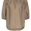 Brunello Cucinelli Blusenshirt Mit Schmucksteinbesatz beige