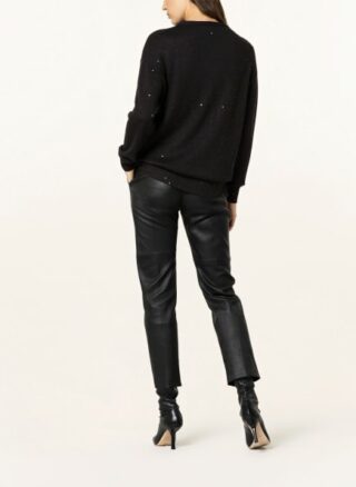 Brunello Cucinelli Cashmere-Pullover Mit Pailettenbesatz schwarz