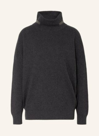 Brunello Cucinelli Cashmere-Pullover Mit Schmucksteinbesatz blau