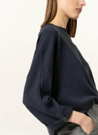 Brunello Cucinelli Cashmere-Pullover blau