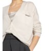 Brunello Cucinelli Cashmere-Strickjacke weiss
