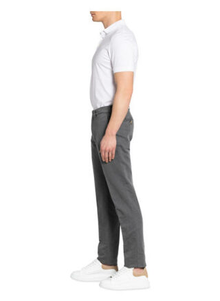 Brunello Cucinelli Chino Extra Slim Fit Mit Leinen grau