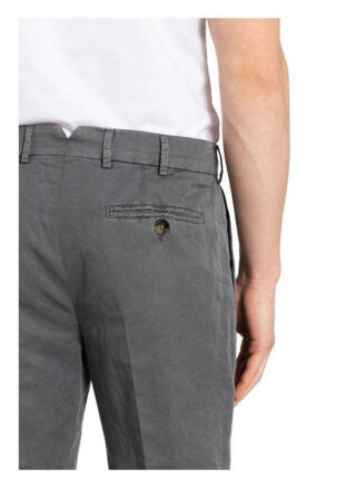 Brunello Cucinelli Chino Extra Slim Fit Mit Leinen grau