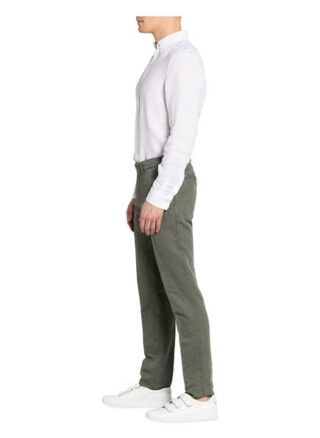 Brunello Cucinelli Chino Extra Slim Fit Mit Leinen gruen