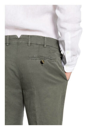 Brunello Cucinelli Chino Extra Slim Fit Mit Leinen gruen