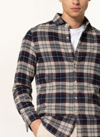 BRUNELLO CUCINELLI Flanellhemd Herren, Grau