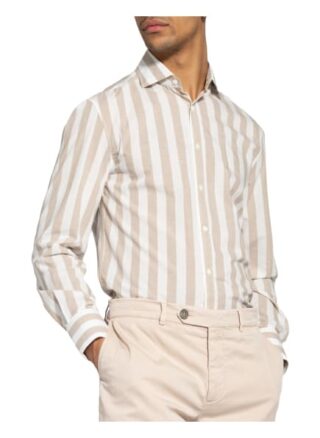 Brunello Cucinelli Hemd Slim Fit beige