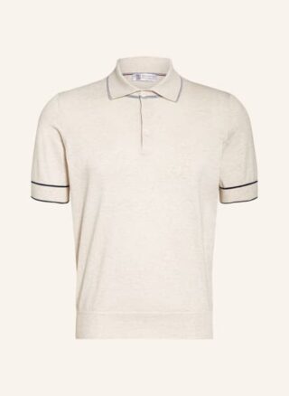 Brunello Cucinelli Jersey-Poloshirt weiss