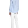 Brunello Cucinelli Leinenhemd Loose Fit blau