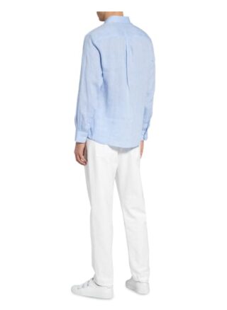 Brunello Cucinelli Leinenhemd Loose Fit blau
