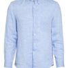 Brunello Cucinelli Leinenhemd Loose Fit blau