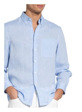 Brunello Cucinelli Leinenhemd Loose Fit blau