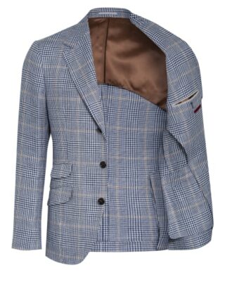 Brunello Cucinelli Leinensakko Extra Slim Fit blau