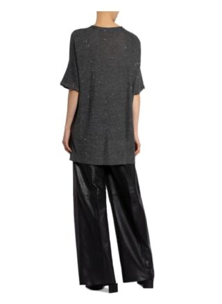 Brunello Cucinelli Oversized-Shirt Mit Cashmere Und Paillettenbesatz grau