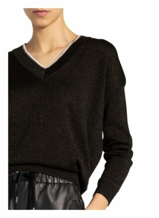 Brunello Cucinelli Pullover Mit Glitzergarn Und Schmucksteinbesatz schwarz