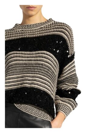 Brunello Cucinelli Pullover Mit Paillettenbesatz schwarz