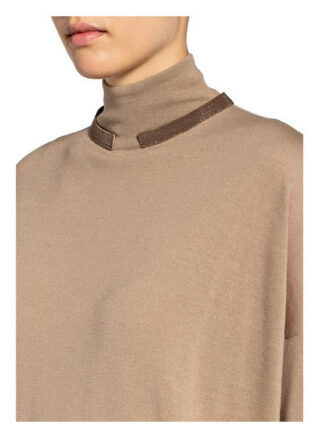 Brunello Cucinelli Pullover Mit Perlenbesatz braun