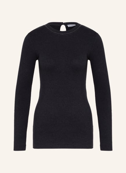 Brunello Cucinelli Pullover Mit Schmucksteinbesatz grau Brunello Cucinelli Pullover Mit Schmucksteinbesatz grau