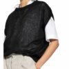 Brunello Cucinelli Pullunder Mit Leinen schwarz