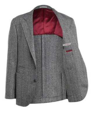 Brunello Cucinelli Sakko Extra Slim Fit grau