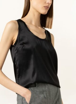 Brunello Cucinelli Seidentop schwarz