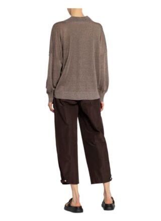 Brunello Cucinelli Strickjacke Aus Leinen gruen