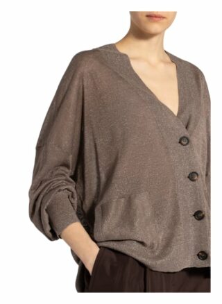 Brunello Cucinelli Strickjacke Aus Leinen gruen
