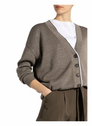 Brunello Cucinelli Strickjacke Mit Glitzergarn gruen