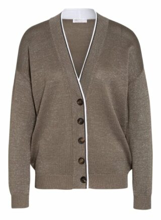 Brunello Cucinelli Strickjacke Mit Glitzergarn gruen