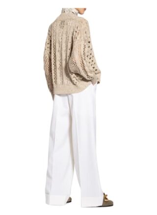 Brunello Cucinelli Strickjacke Mit Paillettenbesatz beige