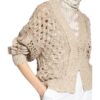 Brunello Cucinelli Strickjacke Mit Paillettenbesatz beige