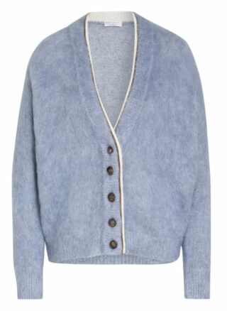 Brunello Cucinelli Strickjacke Mit Schmucksteinbesatz grau