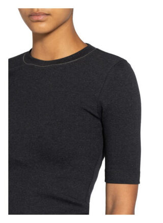 Brunello Cucinelli Strickshirt Mit Perlenbesatz grau