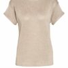 Brunello Cucinelli Strickshirt Mit Schmucksteinbesatz beige