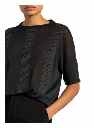 Brunello Cucinelli T-Shirt Aus Leinen Mit Schmucksteinbesatz grau