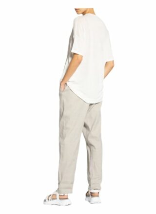 Brunello Cucinelli T-Shirt Aus Leinen Mit Schmucksteinbesatz weiss