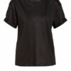 Brunello Cucinelli T-Shirt Aus Leinen schwarz