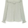 Bruuns Bazaar Blusenshirt Senna Calla Mit Glitzergarn gruen