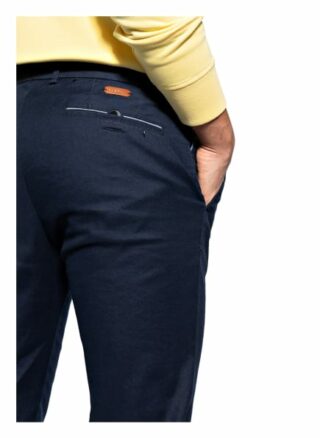 Bugatti Chino Slim Fit Mit Leinen blau